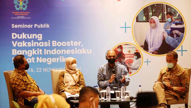 Seminar Publik Dukung Vaksinasi Booster, Bangkit Indonesiaku Sehat Negeriku