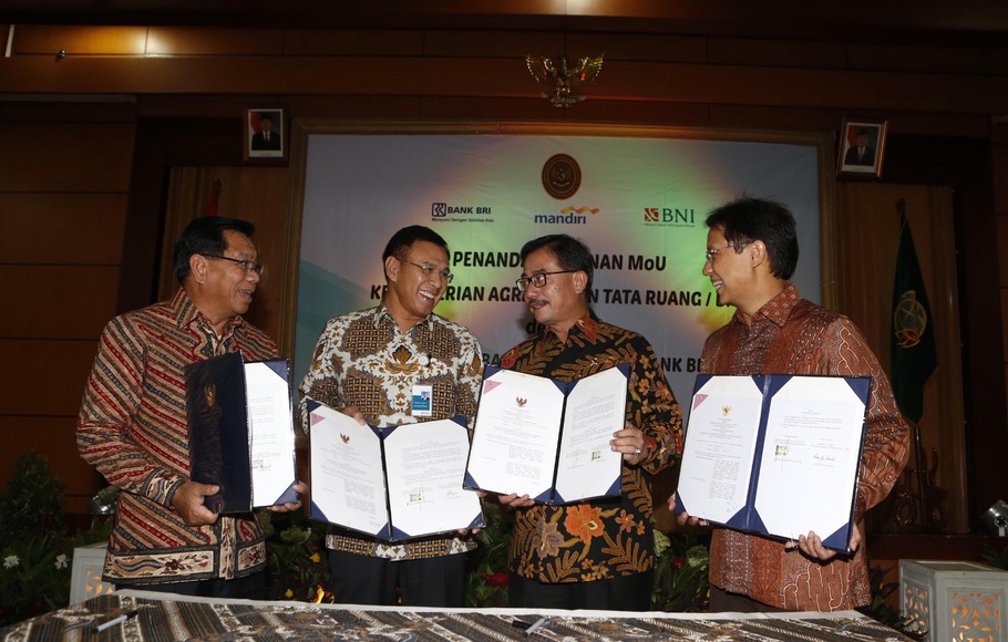 Kerjasama Kementerian ATR/BPN Dengan Bank BRI, Bank Mandiri Dan Bank BNI