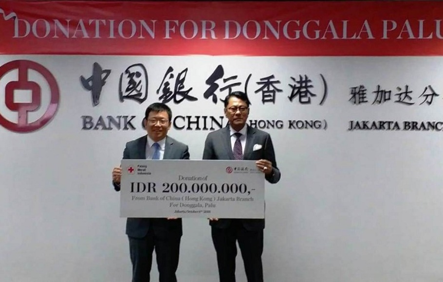 Bank Of China Donasi Rp 200 Juta Bencana Sulteng