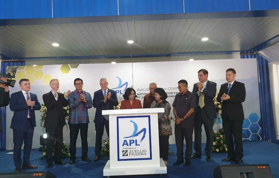 PT Anugerah Pharmindo Lestari (APL), perusahaan layanan kesehatan, hari ini meresmikan National Distribution Center di Cikarang, Bekasi, Selasa (4/2/2020).