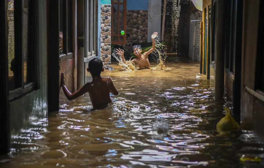 Ilustrasi banjir Jakarta.
