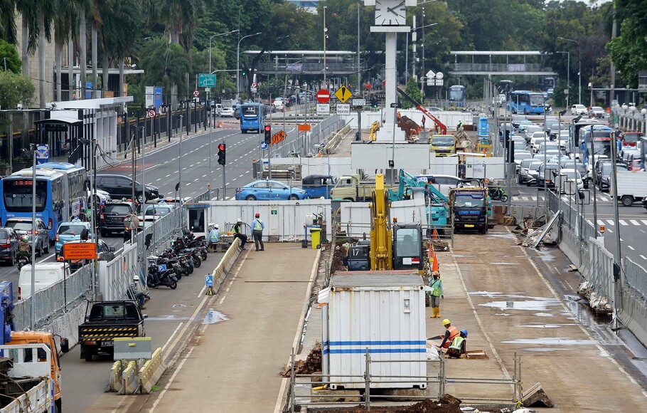 Tahap Pembangunan MRT Fase II Di Jalan Thamrin