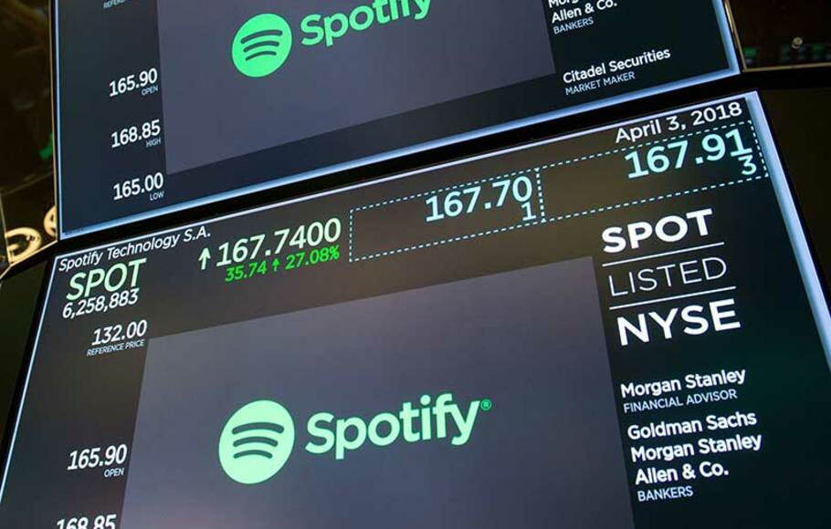 Spotify Rogoh Kocek US$ 10 Miliar untuk Industri Musik pada 2024