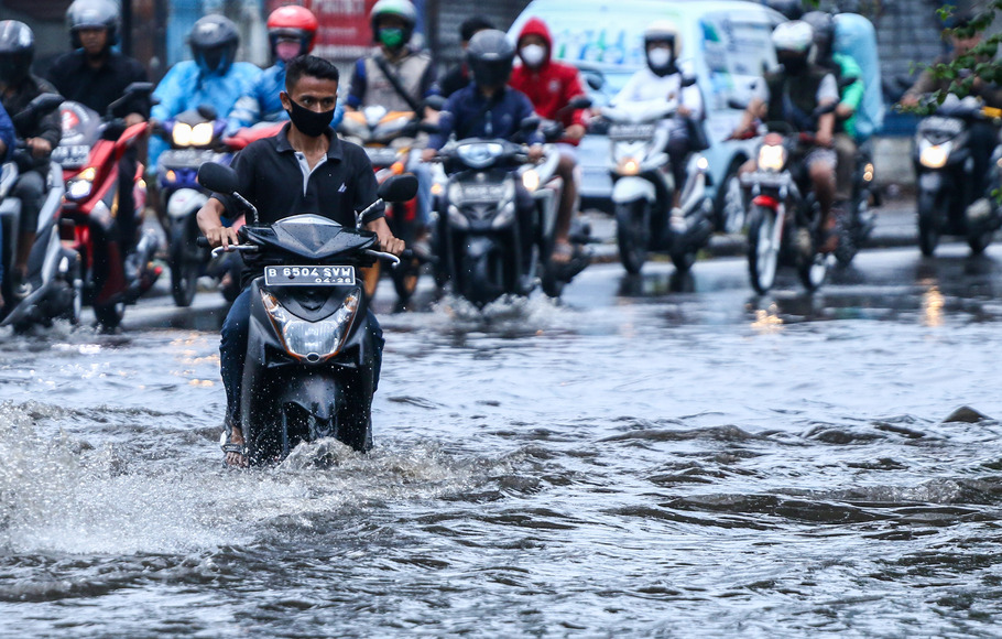 Ilustrasi banjir di Jakarta.