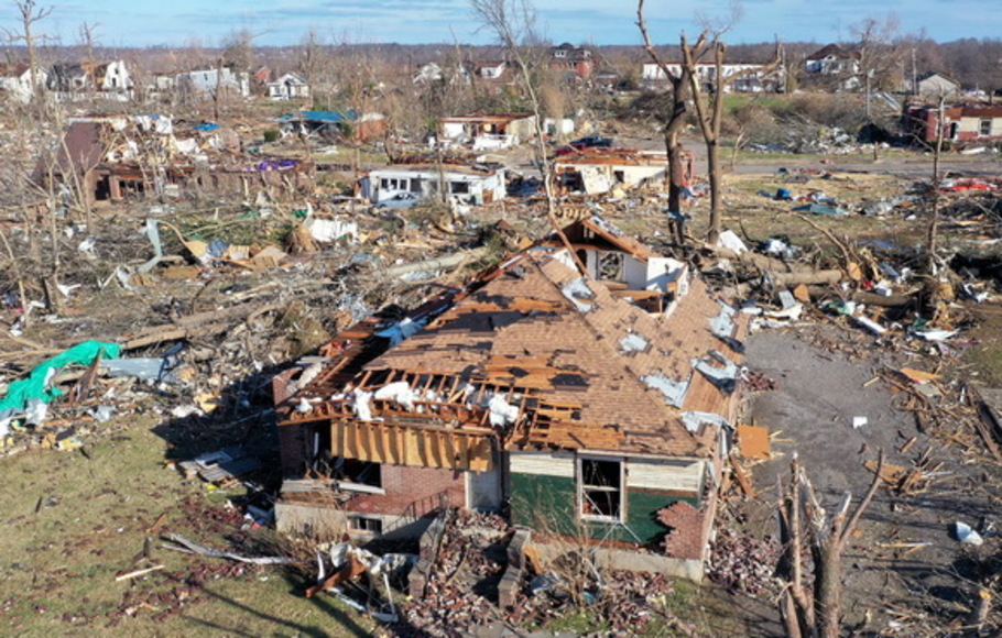 Akibat Tornado Di AS, Lebih 100 Orang Diduga Tewas