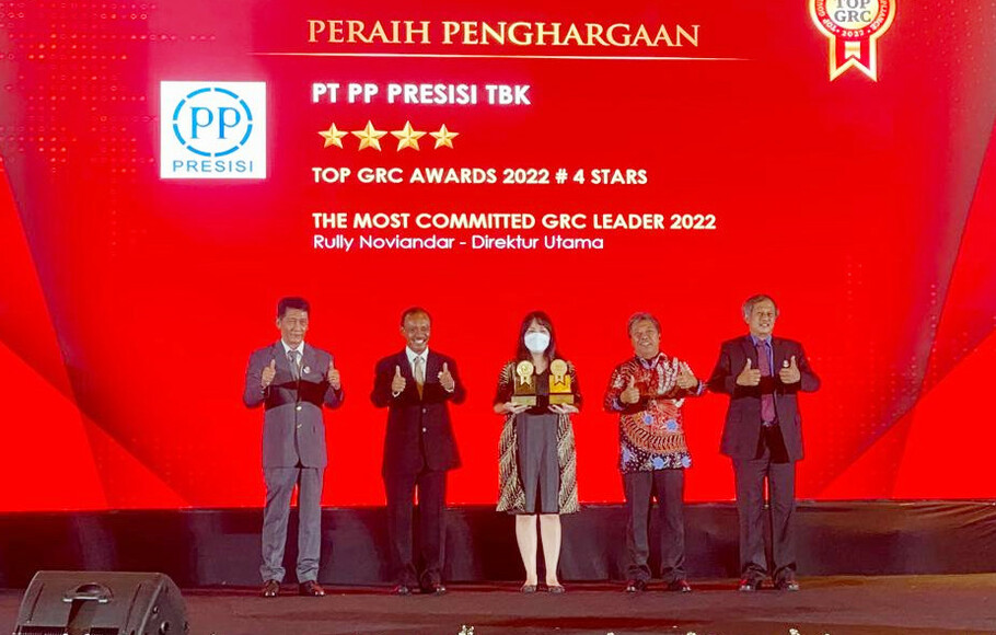 PP Presisi Diganjar Dua Penghargaan Top GRC Awards 2022