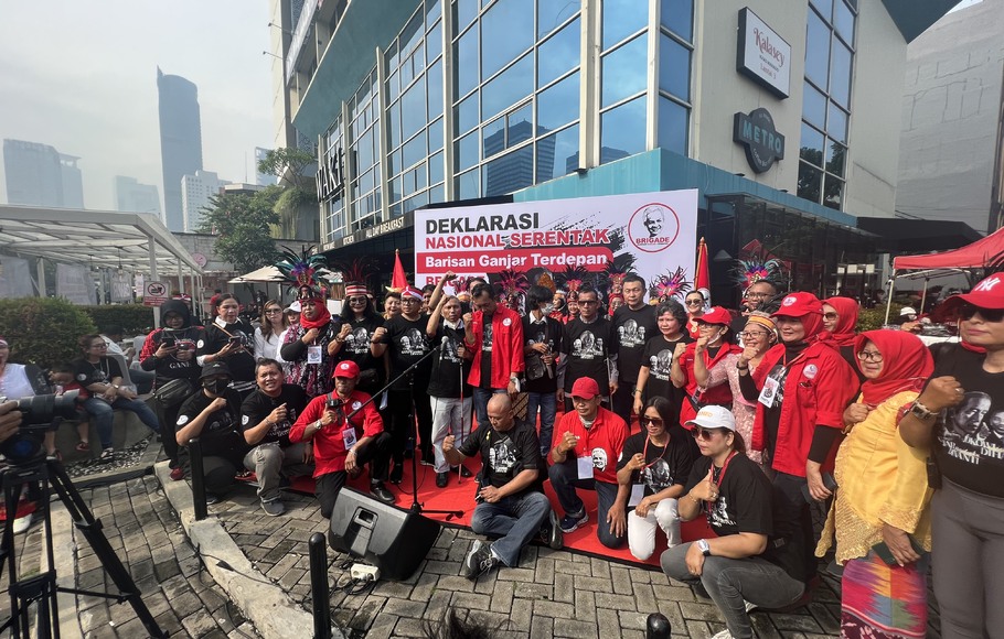 Deklarasi Nasional Barisan Ganjar Terdepan (Brigade) di Tanah Abang, Jakarta, Minggu 27 November 2022.