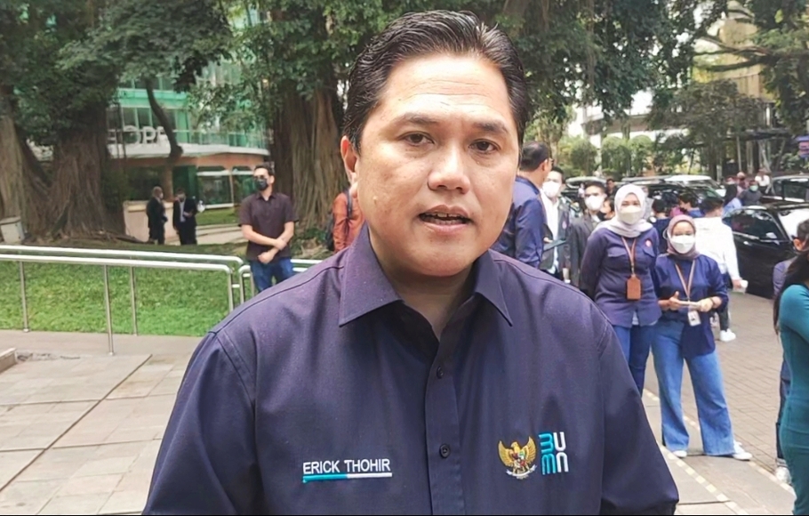Menteri Badan Usaha Milik Negara (BUMN), Erick Thohir, di Universitas Pelita Harapan (UPH), Tangerang, Selasa 29 November 2022.