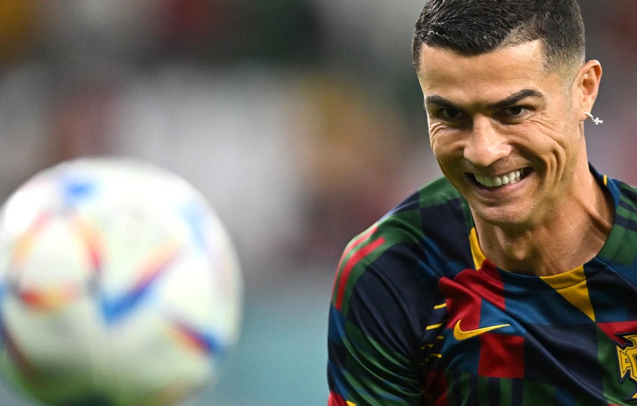 Cristiano Ronaldo saat Portugal kalah dari Korsel di Piala Dunia Qatar, 2 Desember 2022.