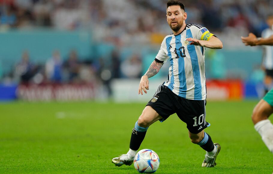 Striker Timnas Argentina, Lionel Messi.