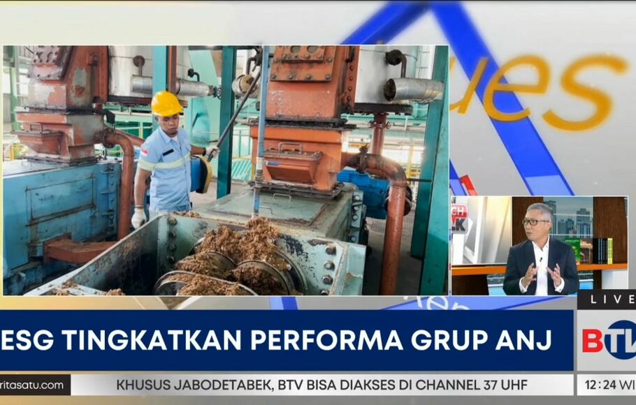 Program Lunch Talk BTV menghadirkan Lucas Kurniawan sebagai Presdir PT ANJ yang memaparkan seputar program ESG yang sudah dilakukan oleh perusahaan di bidang pengolahan kelapa sawit itu. 