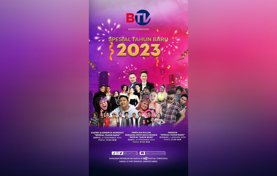 Sambut Keseruan Tahun Baru 2023 Bersama BTV