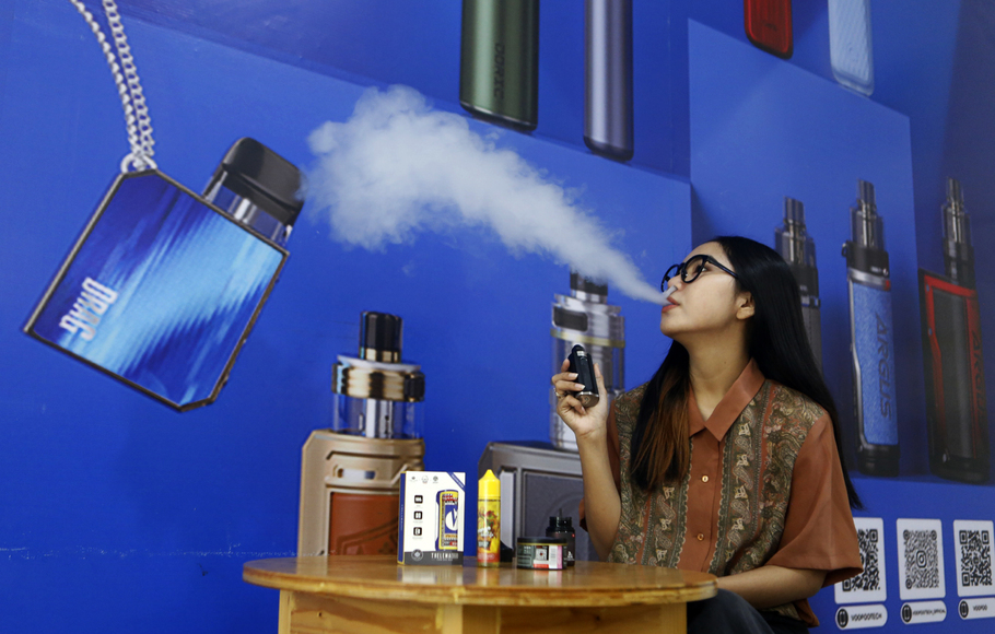 Ilustrasi rokok elektronik (vape).