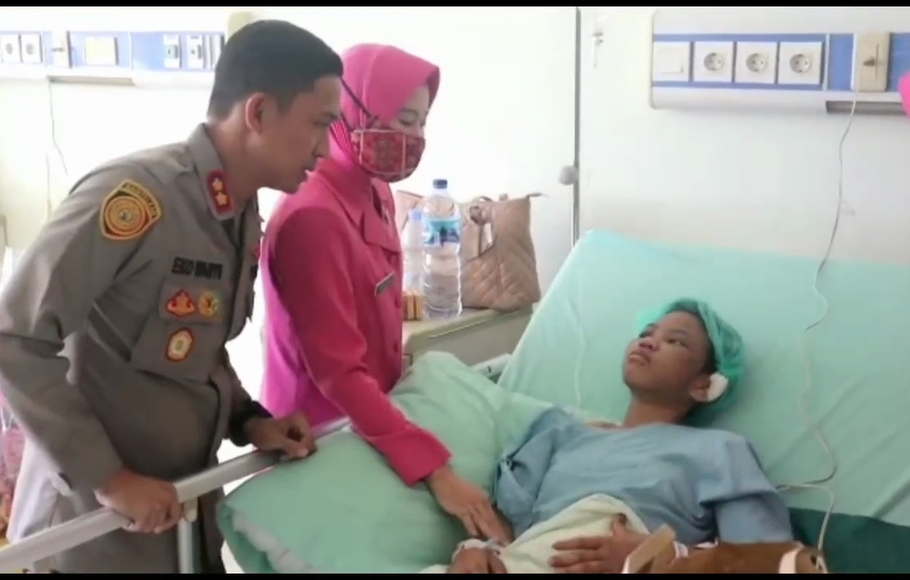 Raya Aurel Rahma Visca, bocah perempuan yang menjadi korban penganiayaan ibu kandungnya, dirawat di RSUD Depok, Rabu 8 Februari 2023.