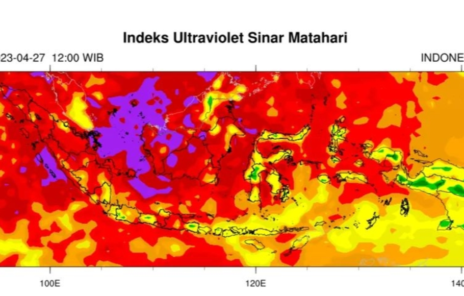 Indeks UV 27 April 2023 Pukul 12.00 WIB