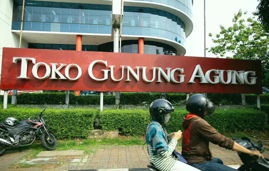 Toko buku Gunung Agung yang terletak di Kwitang, Jakarta Pusat. Foto dibuat pada Senin, 22 Mei 2023.