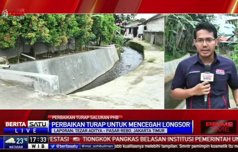 Perbaikan Turap Saluran Penghubung Di Pasar Rebo