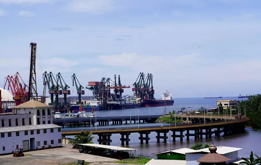 Pelabuhan yang dibangun PT Indonesia Morowali Industrial Park (IMIP). - (PT IMIP/Istimewa)