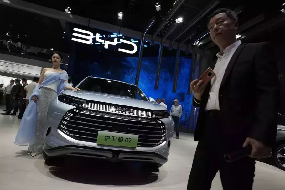 Produsen mobil listrik China BYD - (Ap Photo/Ng Han Guan)