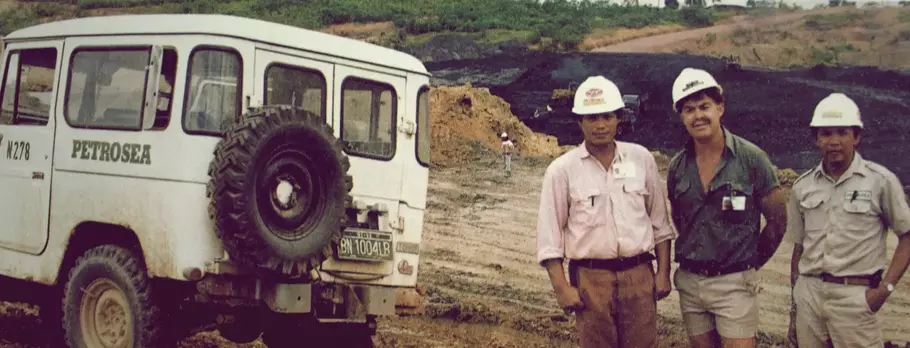 Proyek kontrak pertambangan Kaltim Prima Coal di Sangatta yang diselesaikan pada tahun 1991. - (Petrosea/Istimewa)