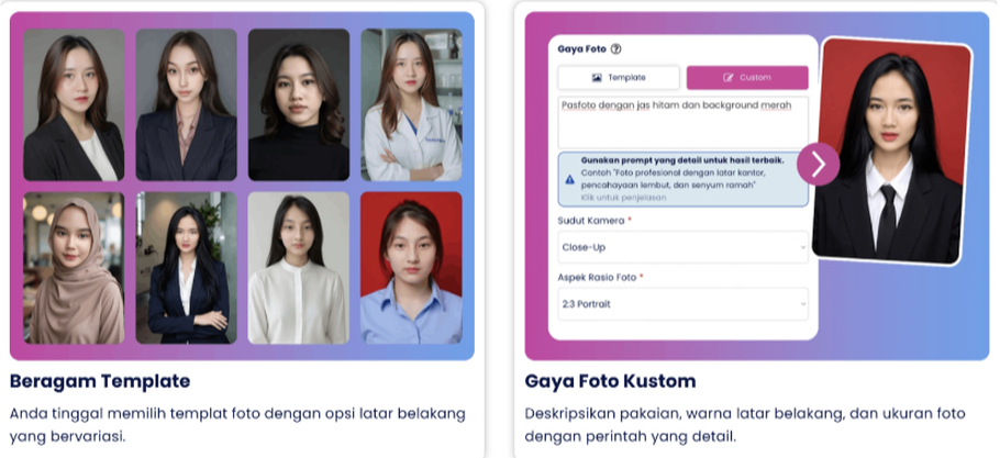 Beragam template dari Rupa.AI. - (Rupa.AI/Istimewa)