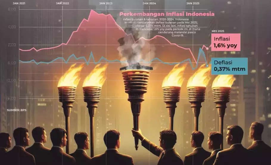Infografis inflasi Indonesia - (Investor Daily/-)