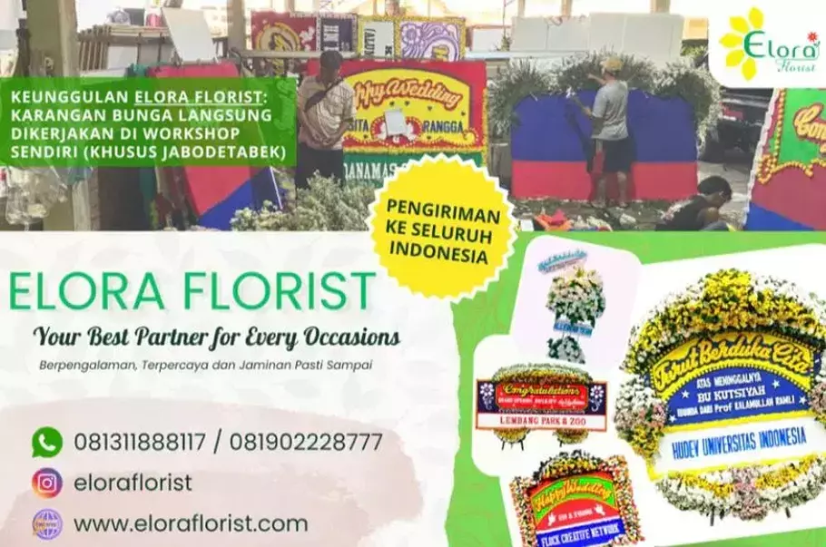 Sebagai salah satu&nbsp;florist di Jakarta yang terpercaya, Elora Florist menghadirkan berbagai jenis karangan bunga papan ucapan dan rangkaian bunga dengan desain eksklusif dan elegan. - (Elora Florist/Istimewa)