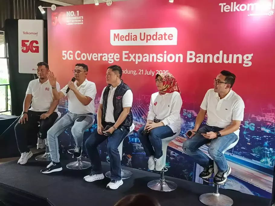 Media Update 5G Coverage Expansion Bandung yang digelar Telkomsel, Senin, 21 Juli 2025. - (Beritasatu.com/Herman)