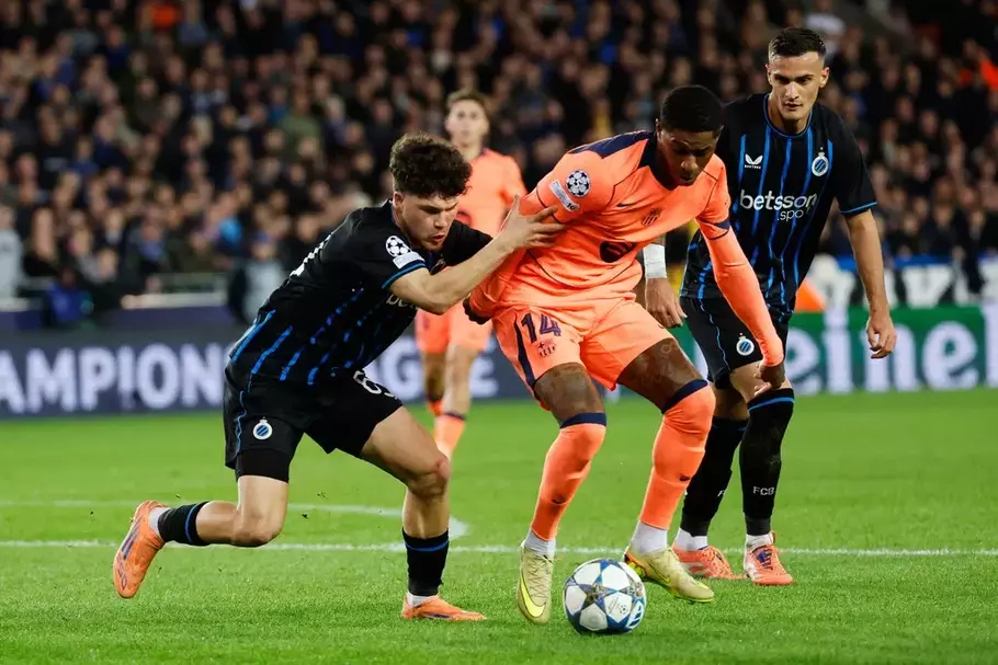 Barcelona ditahan imbang 3-3 oleh Club Brugge. - (AP/Geert Vanden Wijngaert)