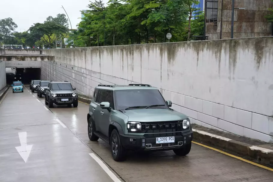 Jetour T2 merupakan suv boxy andalan Jetour di Indonesia. - (Beritasatu.com/Wahyu Sahala Tua)