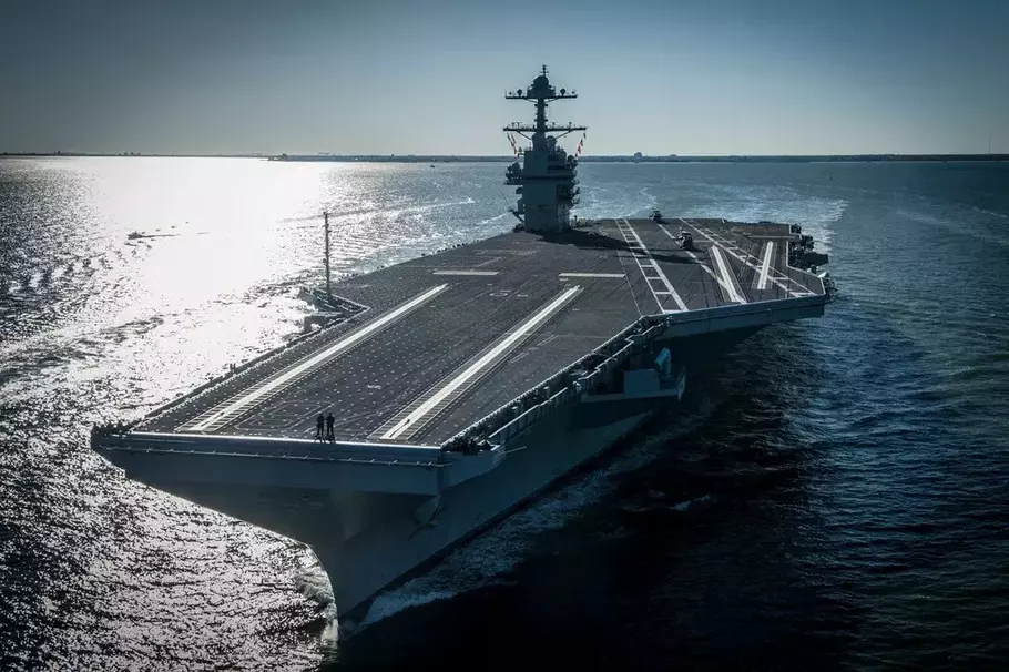 Kapal induk AS, USS Gerald R Ford. - (AP/AP)