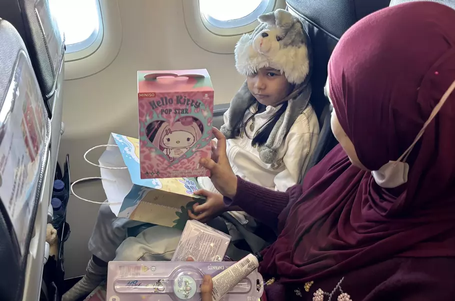 Citilink bagikan blind box Miniso untuk penumpang anak-anak. - (Citilink/Istimewa)