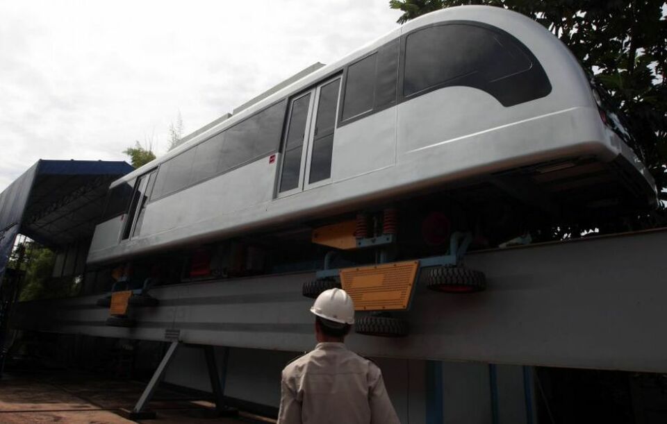 Sebuah prototipe gerbong monorel yang dibuat oleh PT Melu Bangun, Bekasi.
