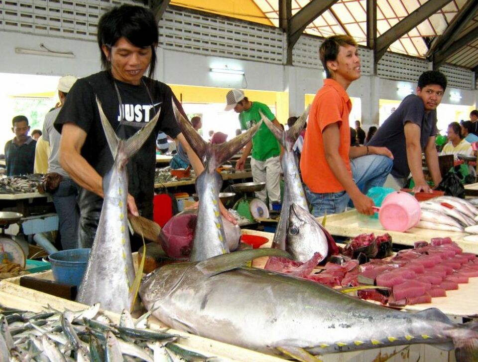 Ilustrasi pasar ikan