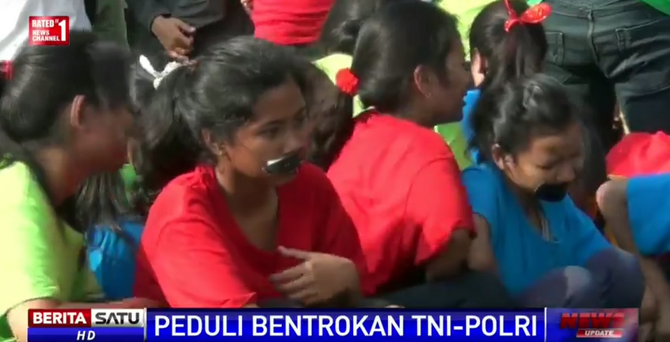 Aksi Keprihatinan Bentrok Tni Polri Di Sudirman