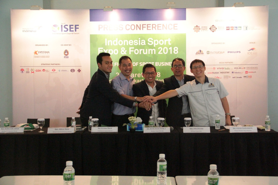 PSSI berkolaborasi dengan PT Expotama Sinergi, keduanya mengelar pameran olahraga Indonesia Sport Expo and Forum (ISEF) 2018.
