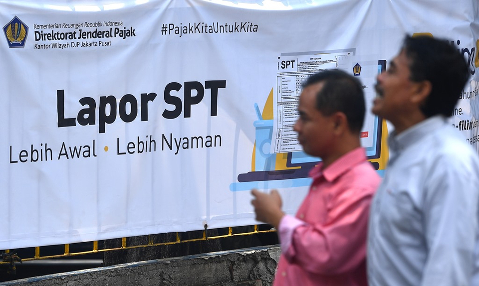 Ilustrasi surat pemberitahuan (SPT) tahunan pajak.