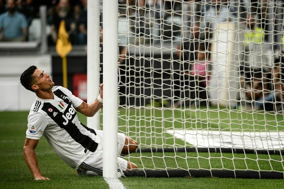 Penyerang Juventus, Cristiano Ronaldo, menyesali kegagalannya menjebol gawang Lazio dalam lanjutan Serie A, Sabtu, 25 Agustus 2018.