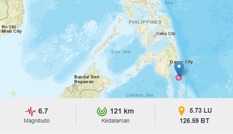 Gempa Magnitudo 6 7 Guncang Melonguane Sulut