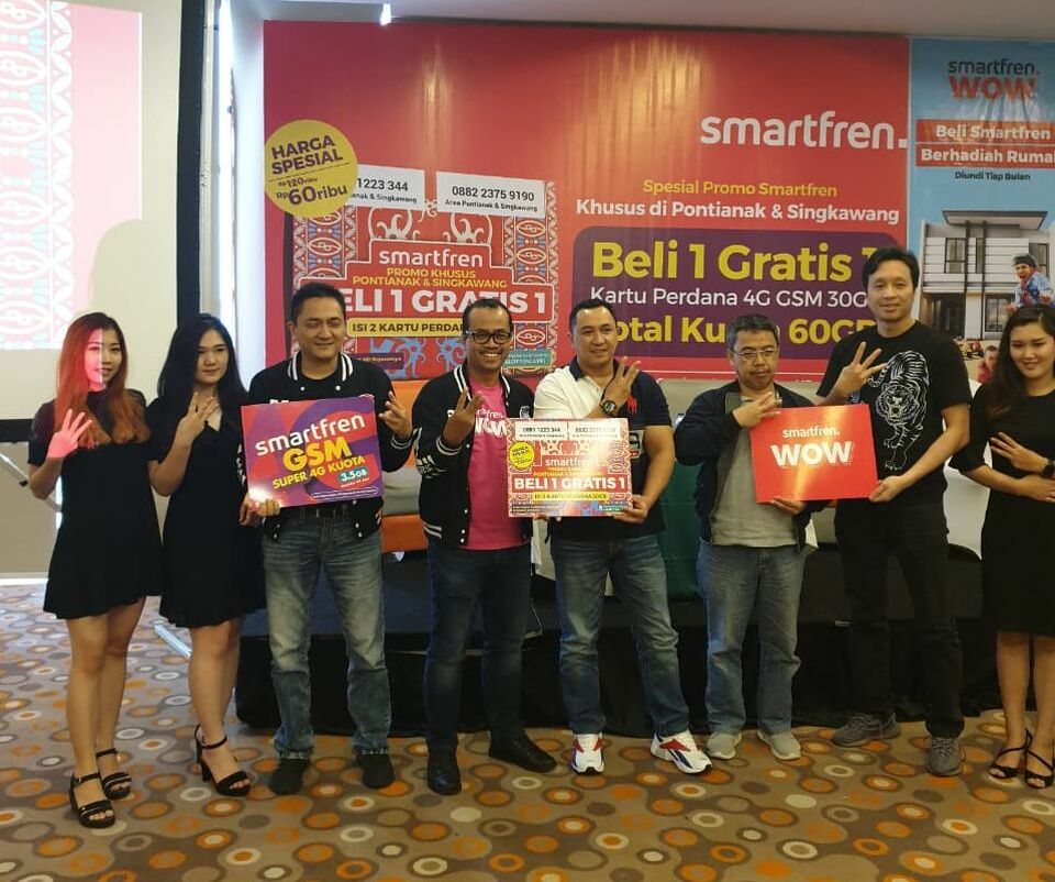 Smartfren Telecom, mengumumkan kehadiran layanan dan kartu perdana khusus di Pontianak dan Singkawang, Kalimantan Barat pada Kamis (26/9/2019).