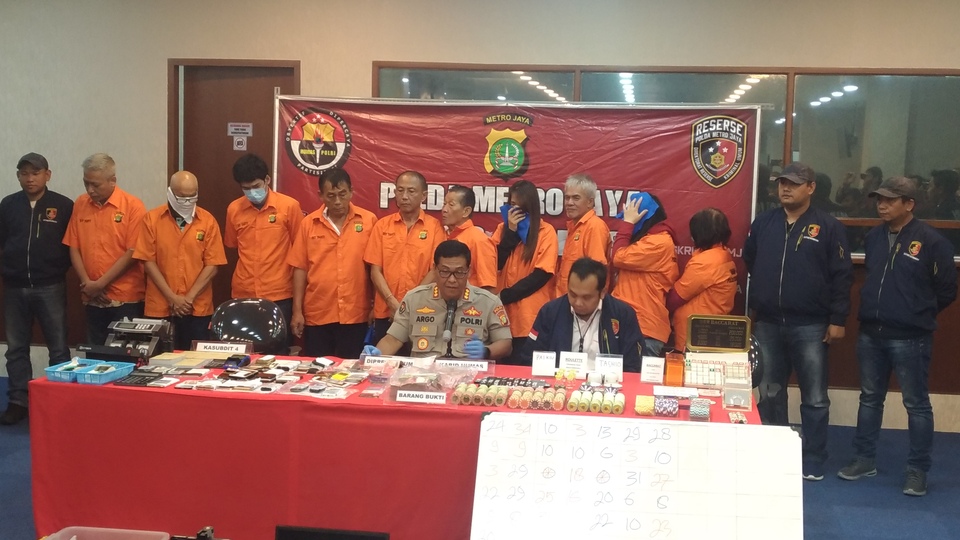 Ekspose kasus perjudian yang dilakukan Polda Metro Jaya, Selasa 8 Oktober 2019.