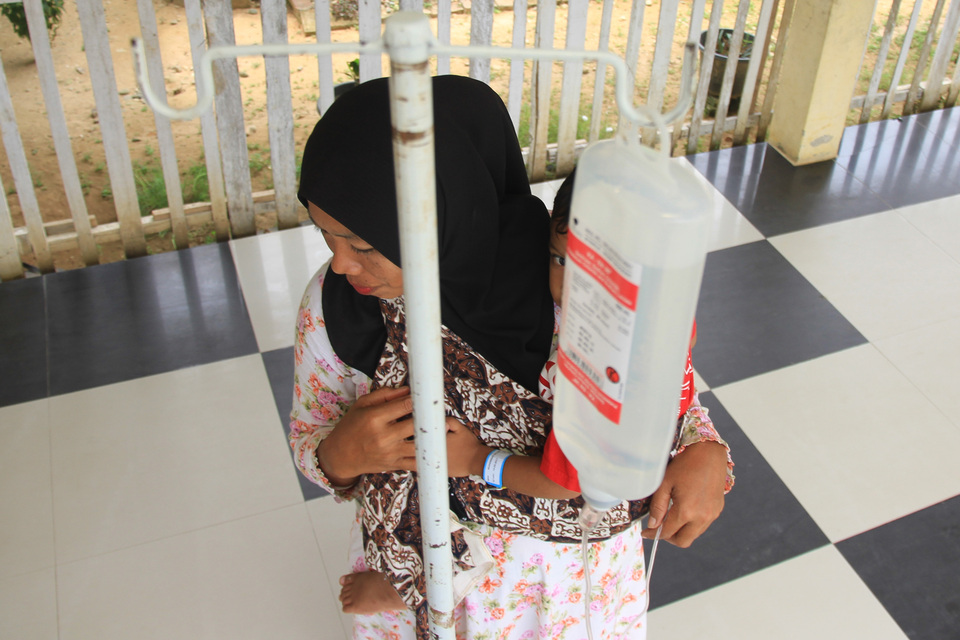 Penderita demam berdarah dengue.