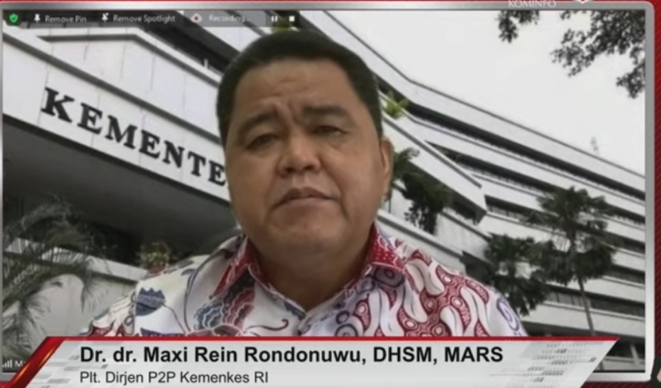 Dirjen Pencegahan dan Pengendalian Penyakit Kementerian Kesehatan (Kemkes), Maxi Rein Rondonuwu.