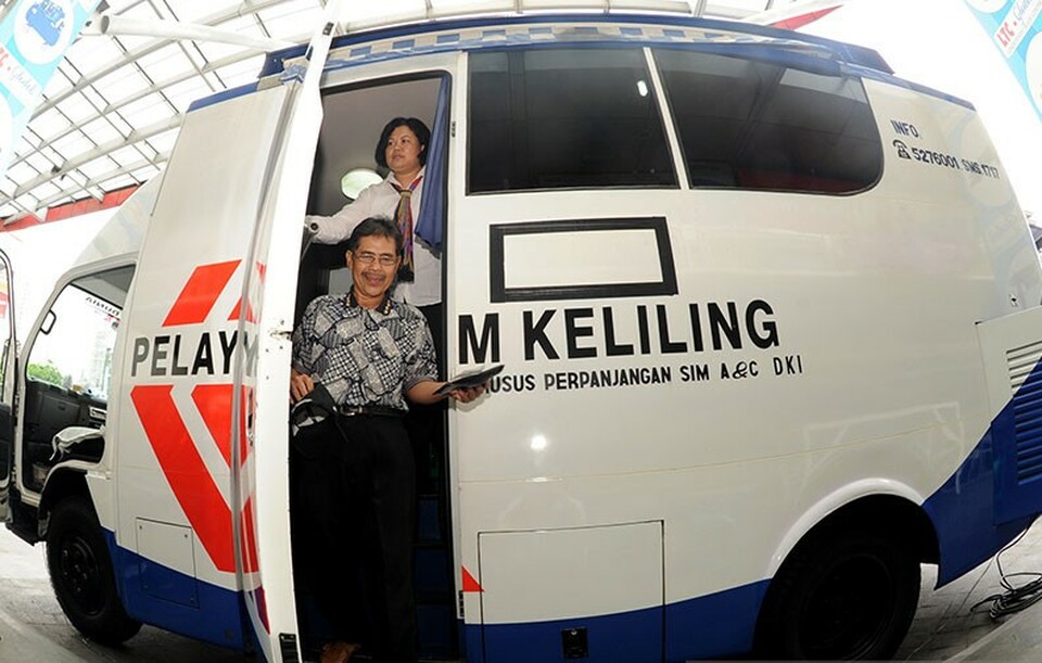 Ilustrasi pelayanan SIM Keliling di Jakarta.

