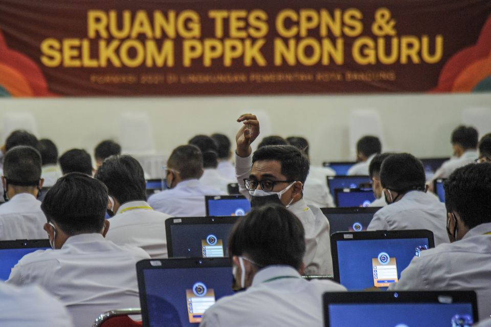 Ilustrasi tes calon aparatur sipil negara.