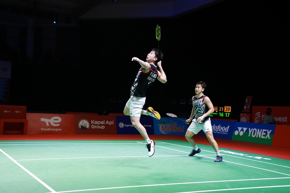 Ganda putra Marcus Fernaldi Gideon/Kevin Sanjaya Sukamuljo
