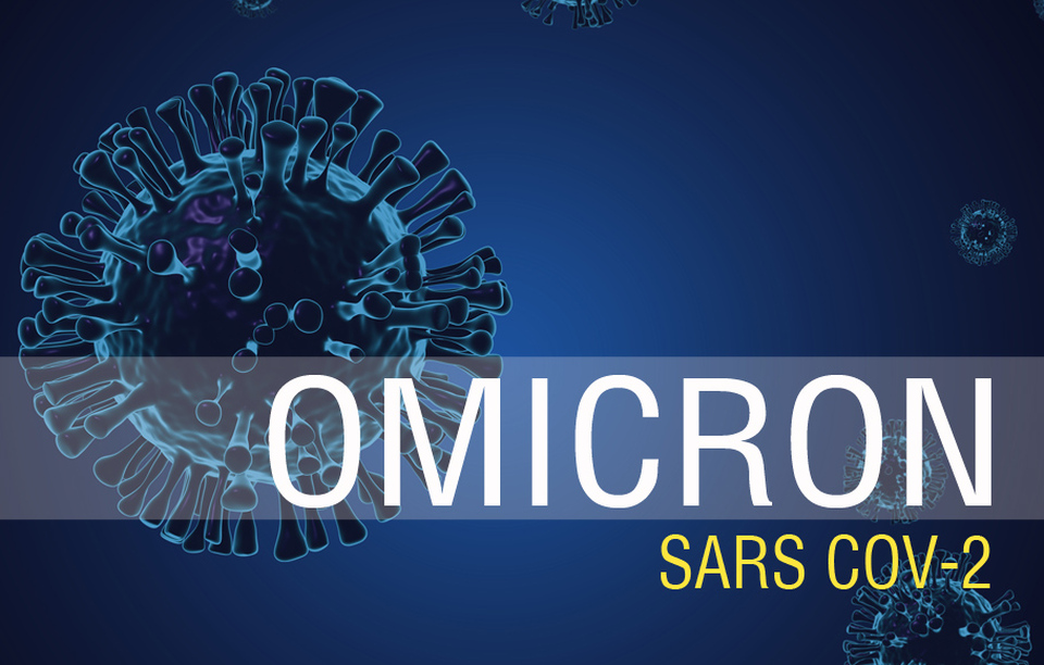 Ilustrasi virus Covid-19 varian Omicron.