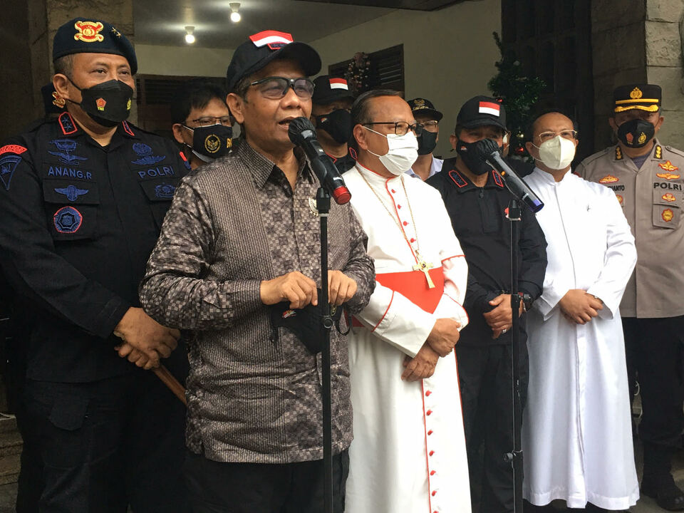 Pastikan Ibadah Natal Lancar, Mahfud MD Kunjungi Gereja Katedral