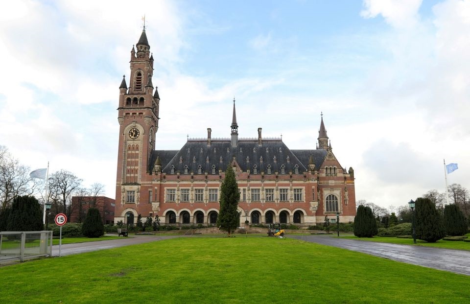 Gedung Mahkamah Internasional (ICJ) di Den Haag, Belanda.