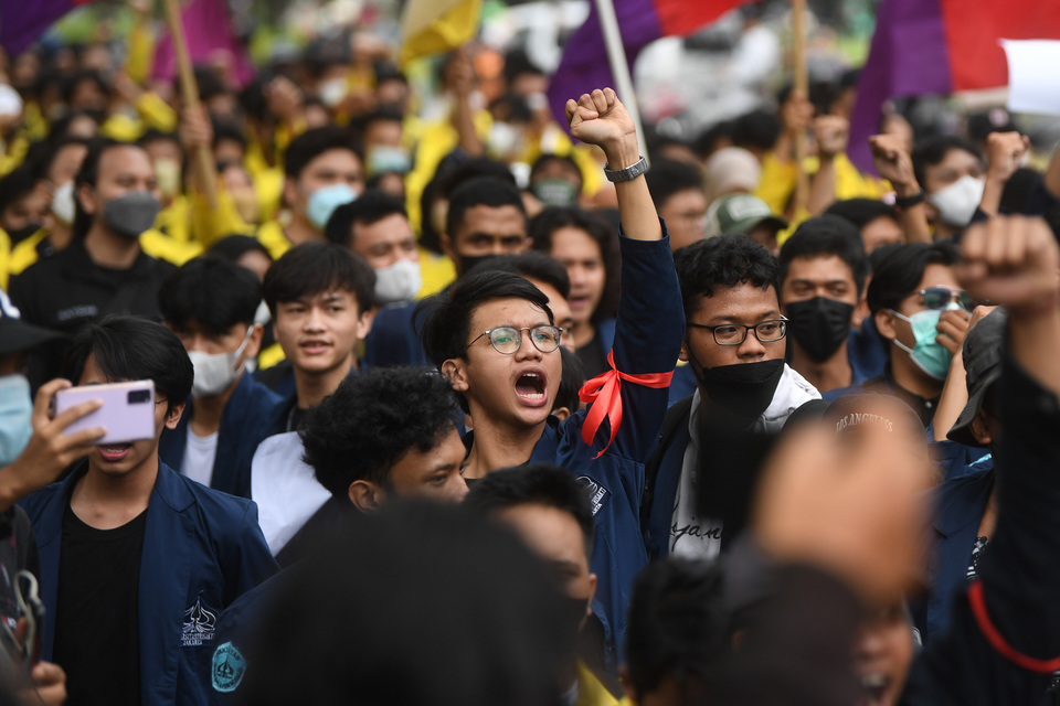 Mahasiswa Tangerang Patungan Ke Jakarta Ikut Demo Di DPR - Halaman 1